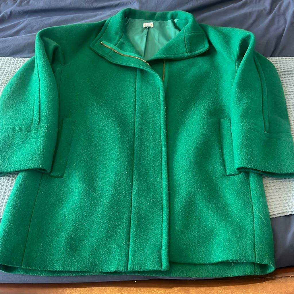 Emerald Green Jcrew City Coat